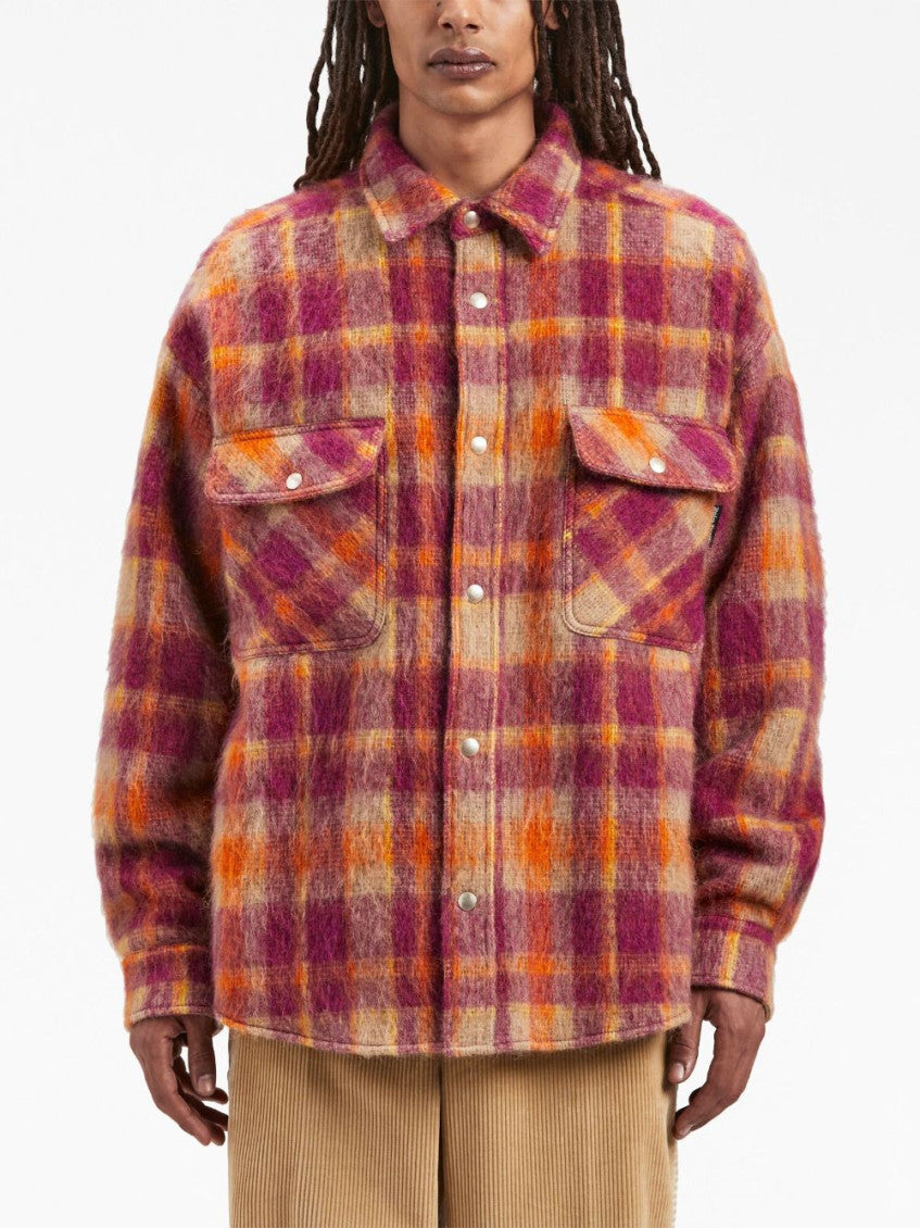 Maroon Regular Plaid Shirt 2