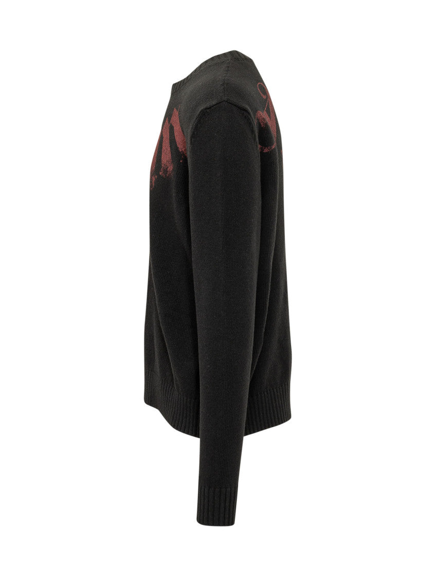 Black Logo Crew Neck Sweater 3