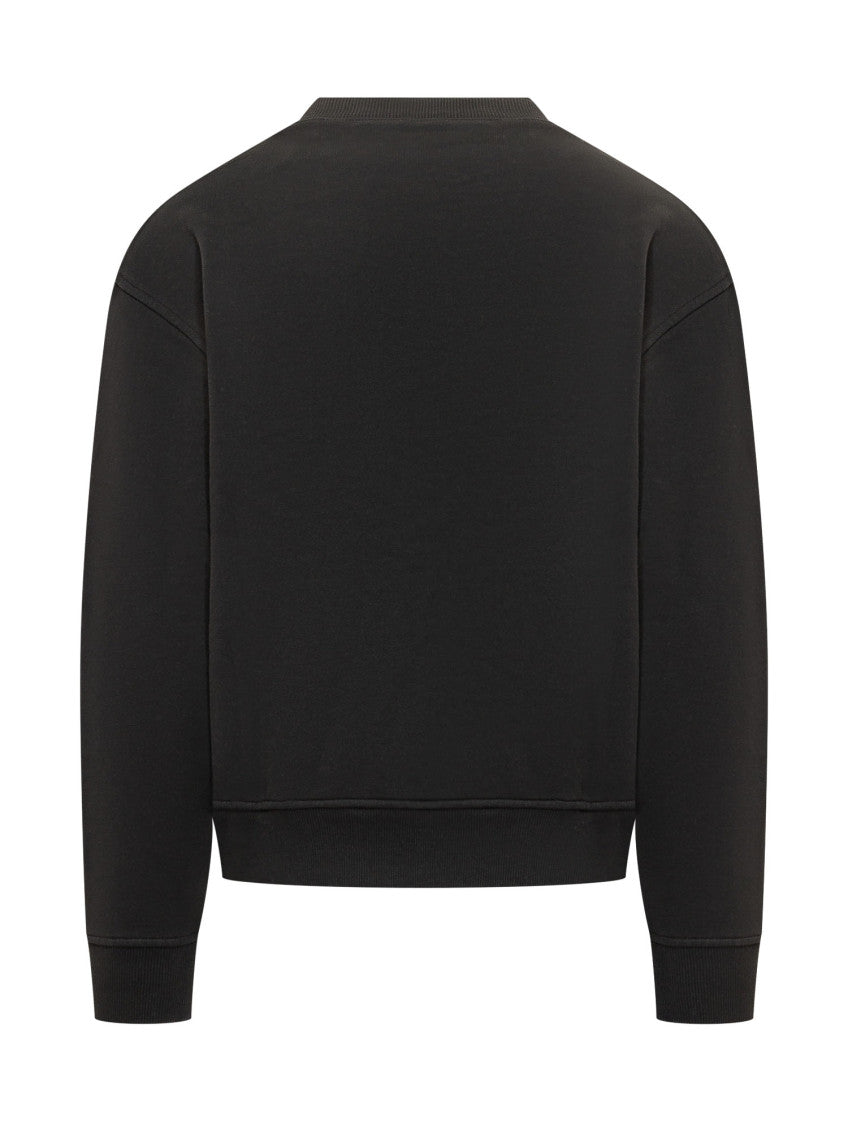 Black Graphic Crew Neck Sweatshirt 2