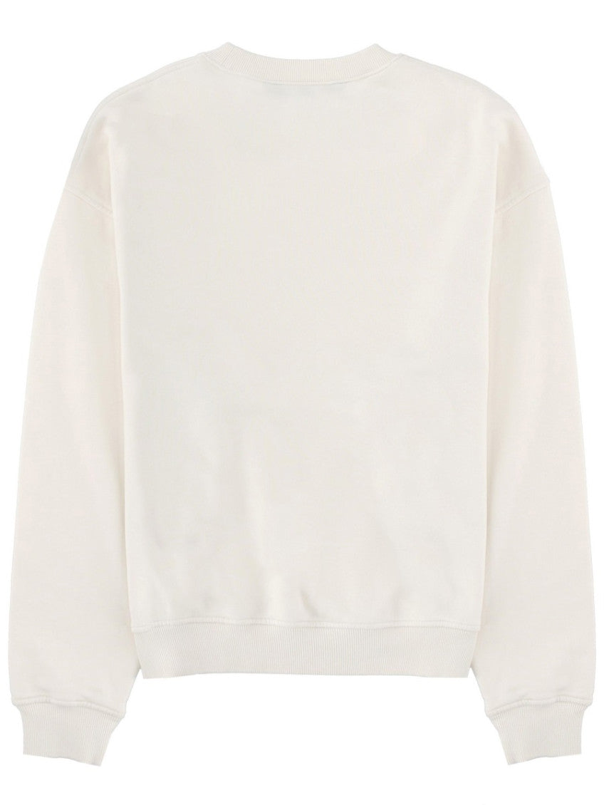White Logo Crew Neck Sweatshirt 2