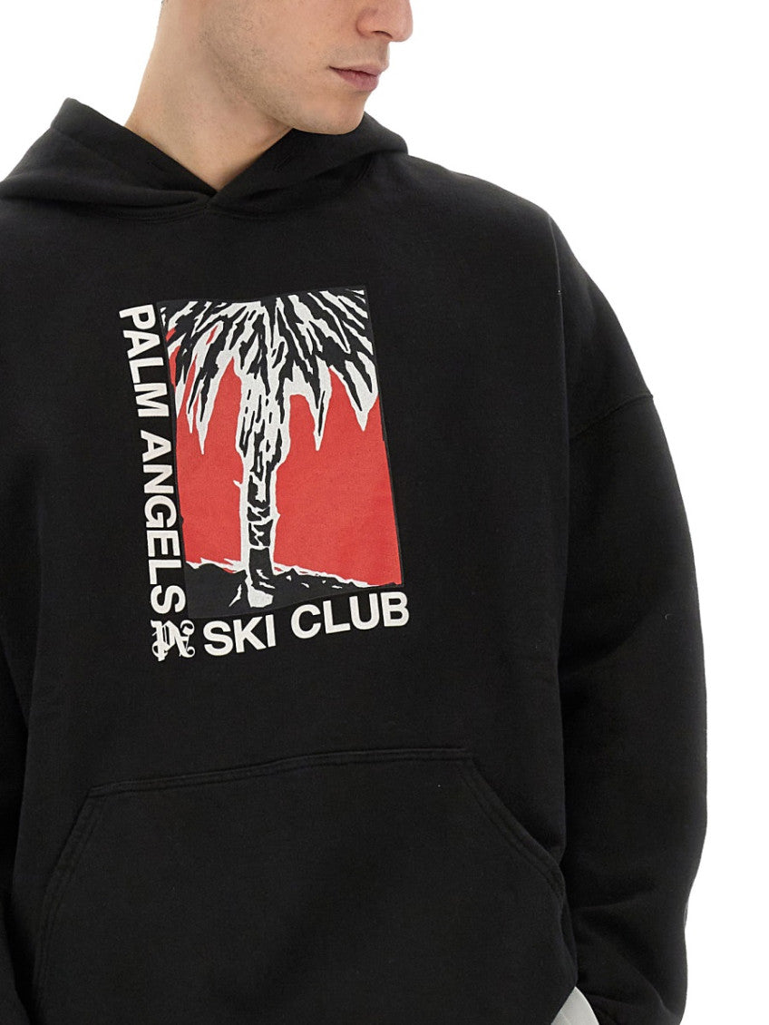 Black Graphic Hood Sweatshirt 3