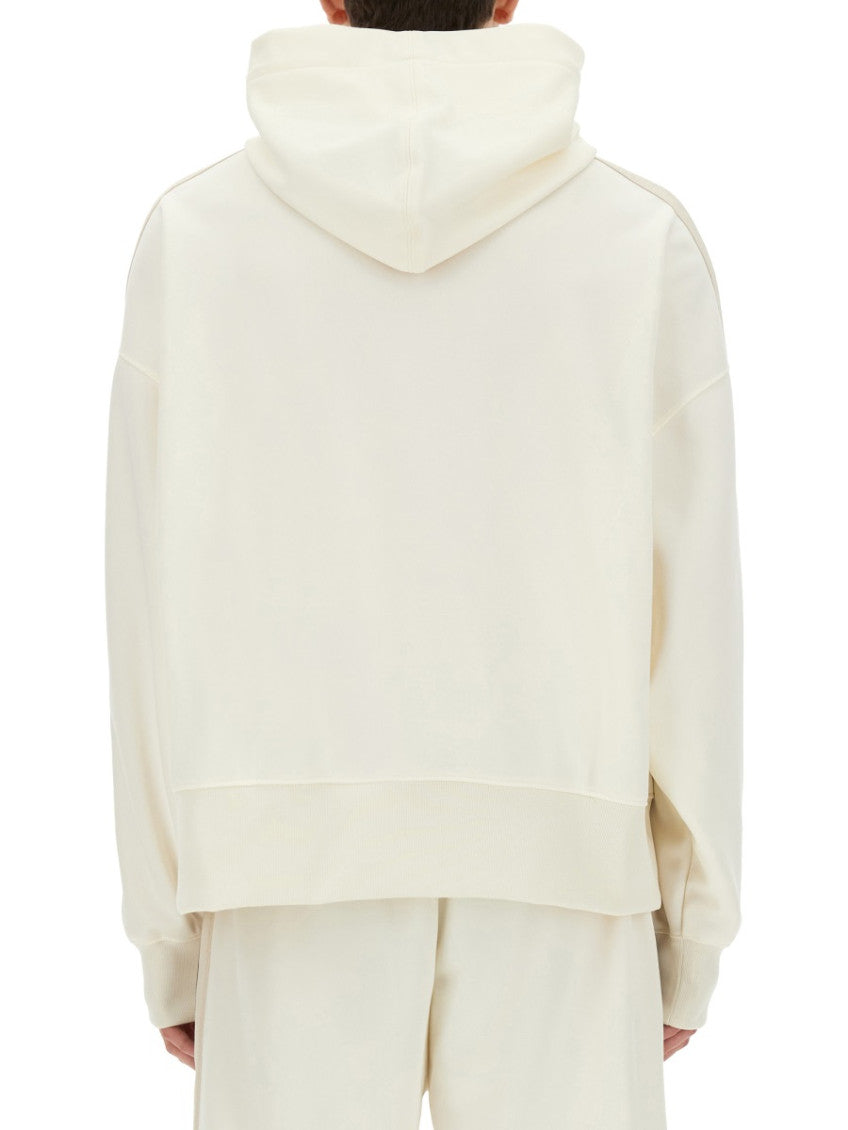 White Logo Hood Sweatshirt 2