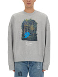 Grey Graphic Crew Neck Sweatshirt 1