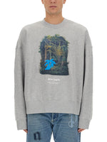 Grey Graphic Crew Neck Sweatshirt 1