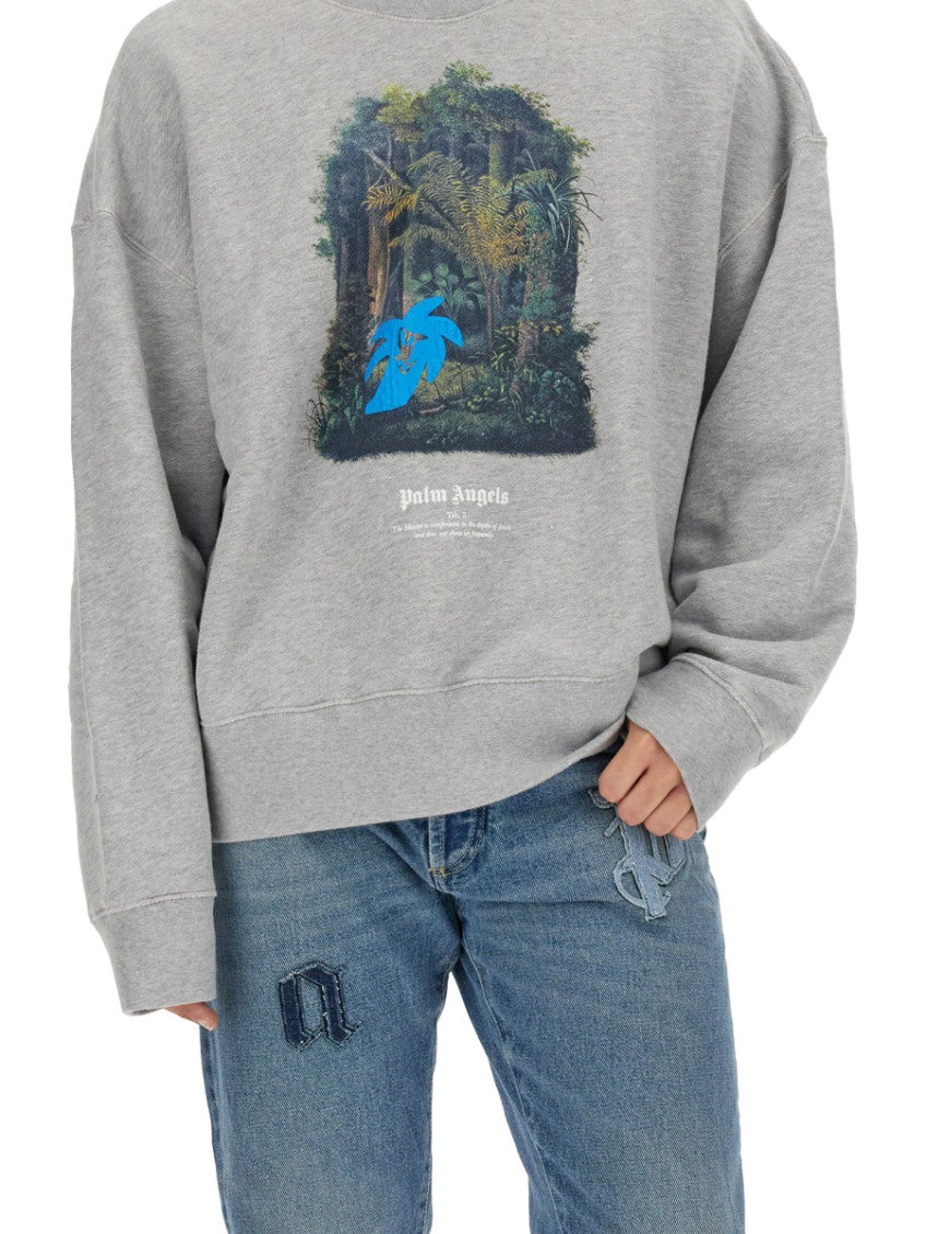 Grey Graphic Crew Neck Sweatshirt 4
