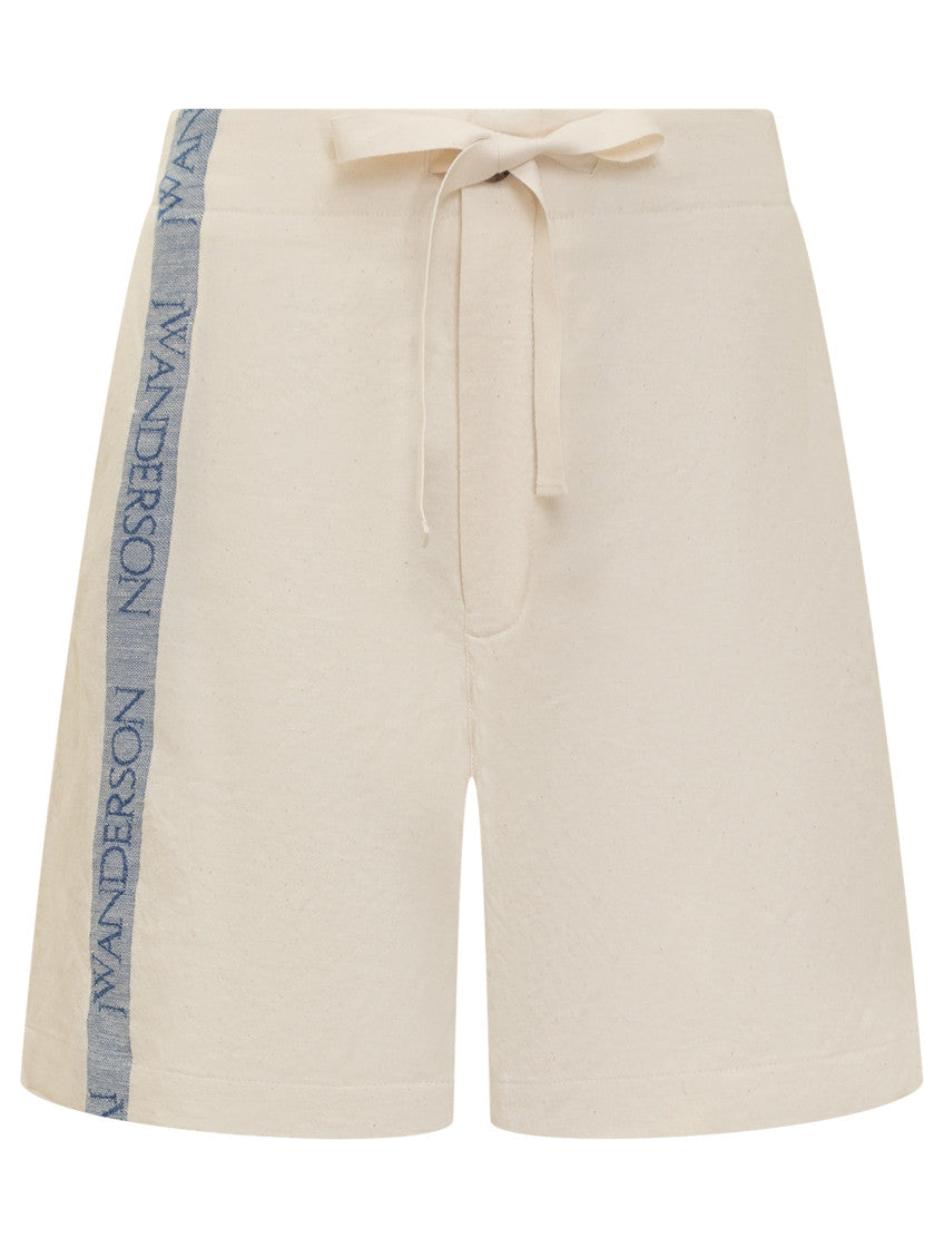 Beige Logo Shorts 1
