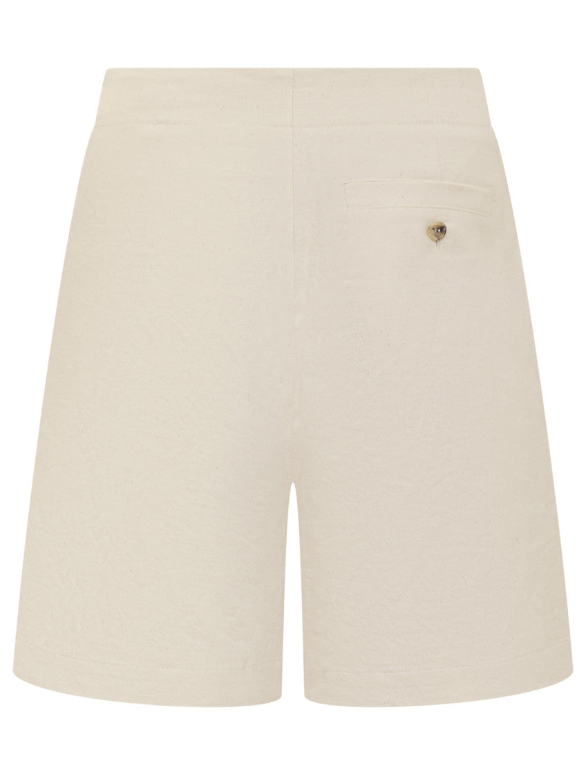 Beige Logo Shorts 2