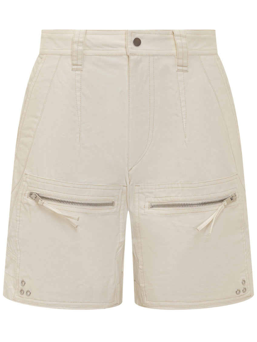 White Solid Shorts 1