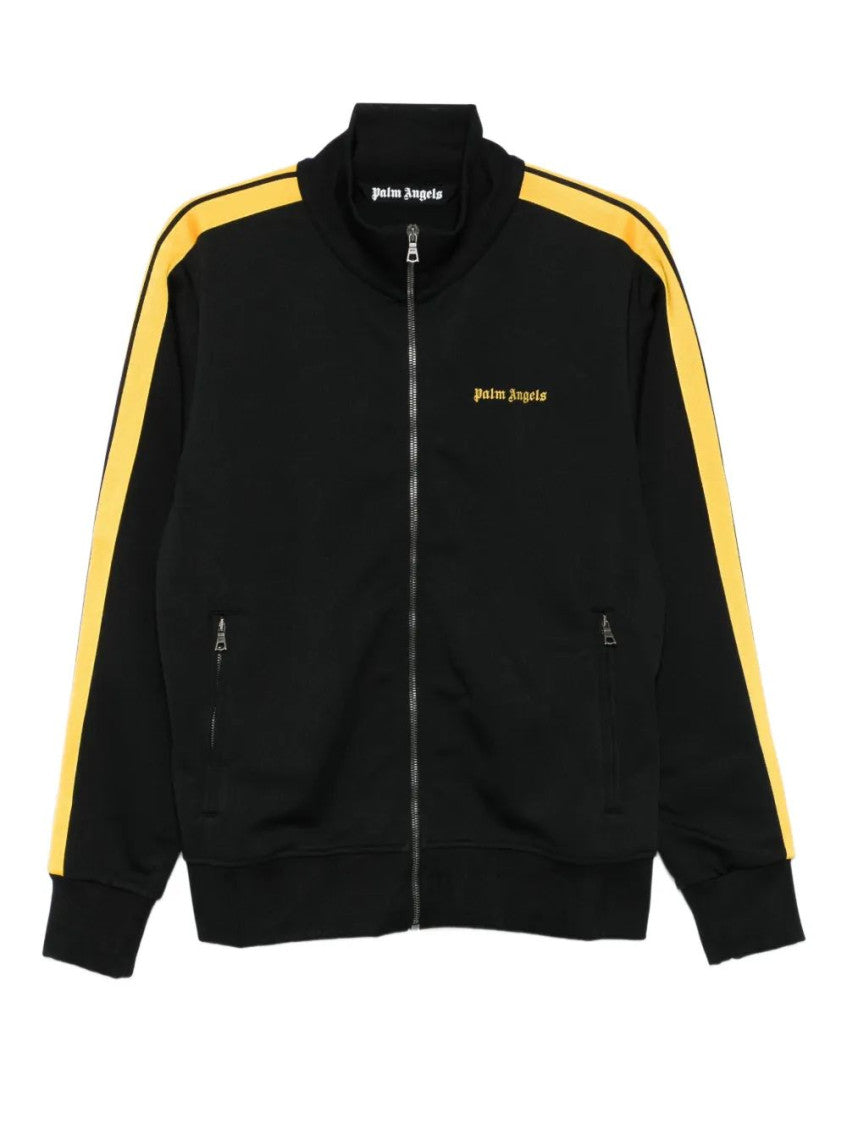 Black Color Block Mock Collar Jacket 1