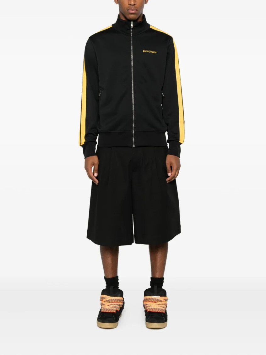 Black Color Block Mock Collar Jacket 2
