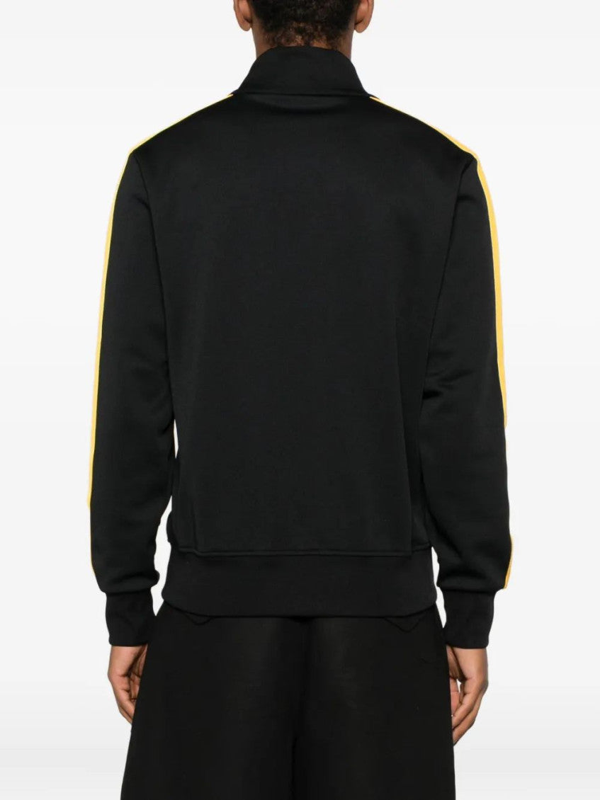 Black Color Block Mock Collar Jacket 4