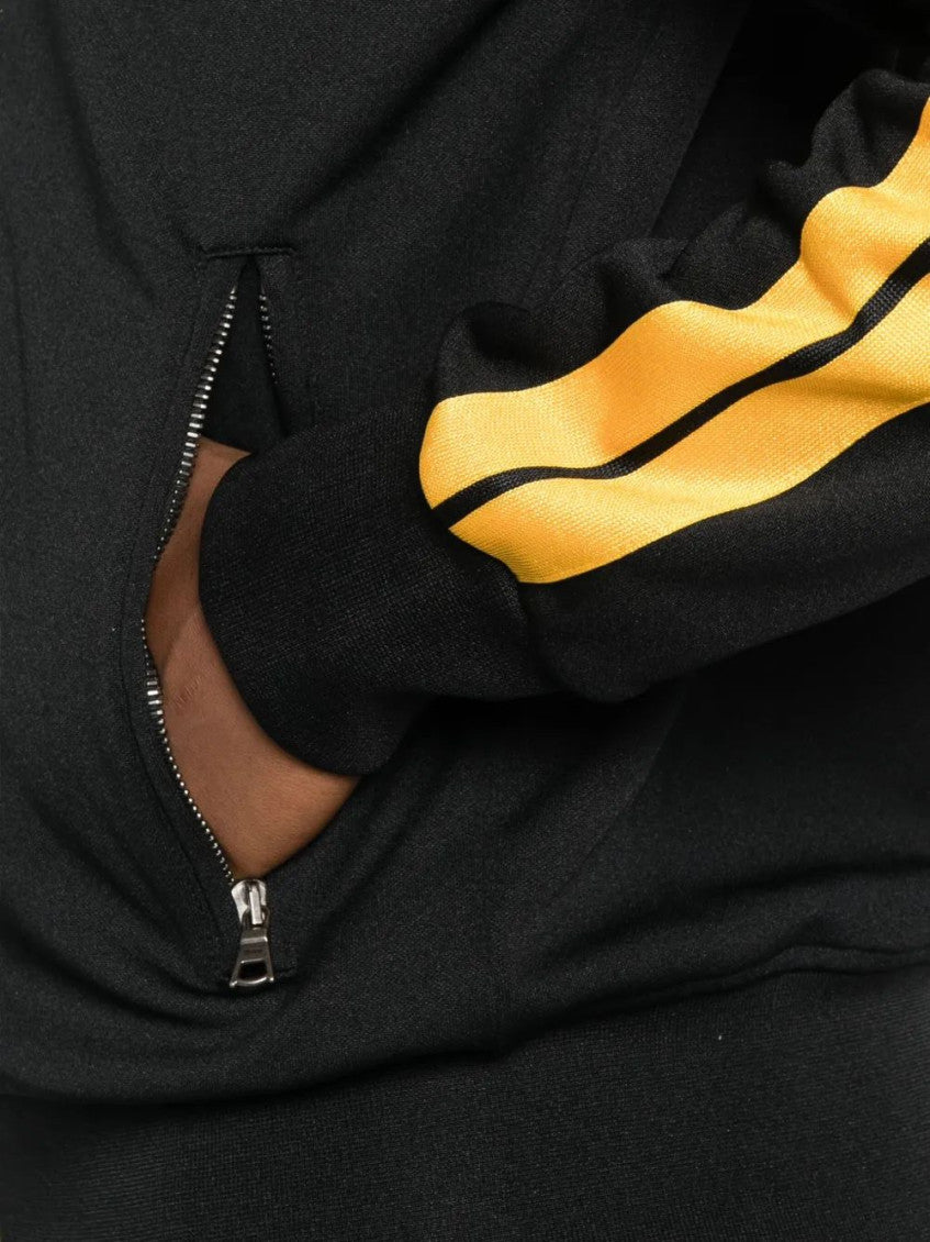 Black Color Block Mock Collar Jacket 5