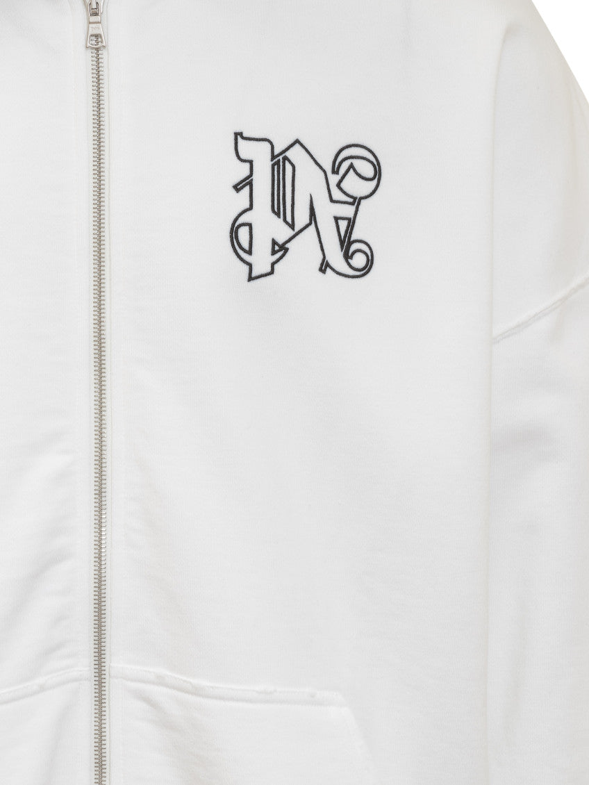 White Logo Hood Sweatshirt 4