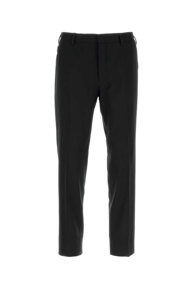 Black stretch wool pant 1