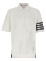 White 4Bar cotton polo shirt 1