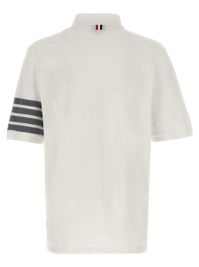 White 4Bar cotton polo shirt 2