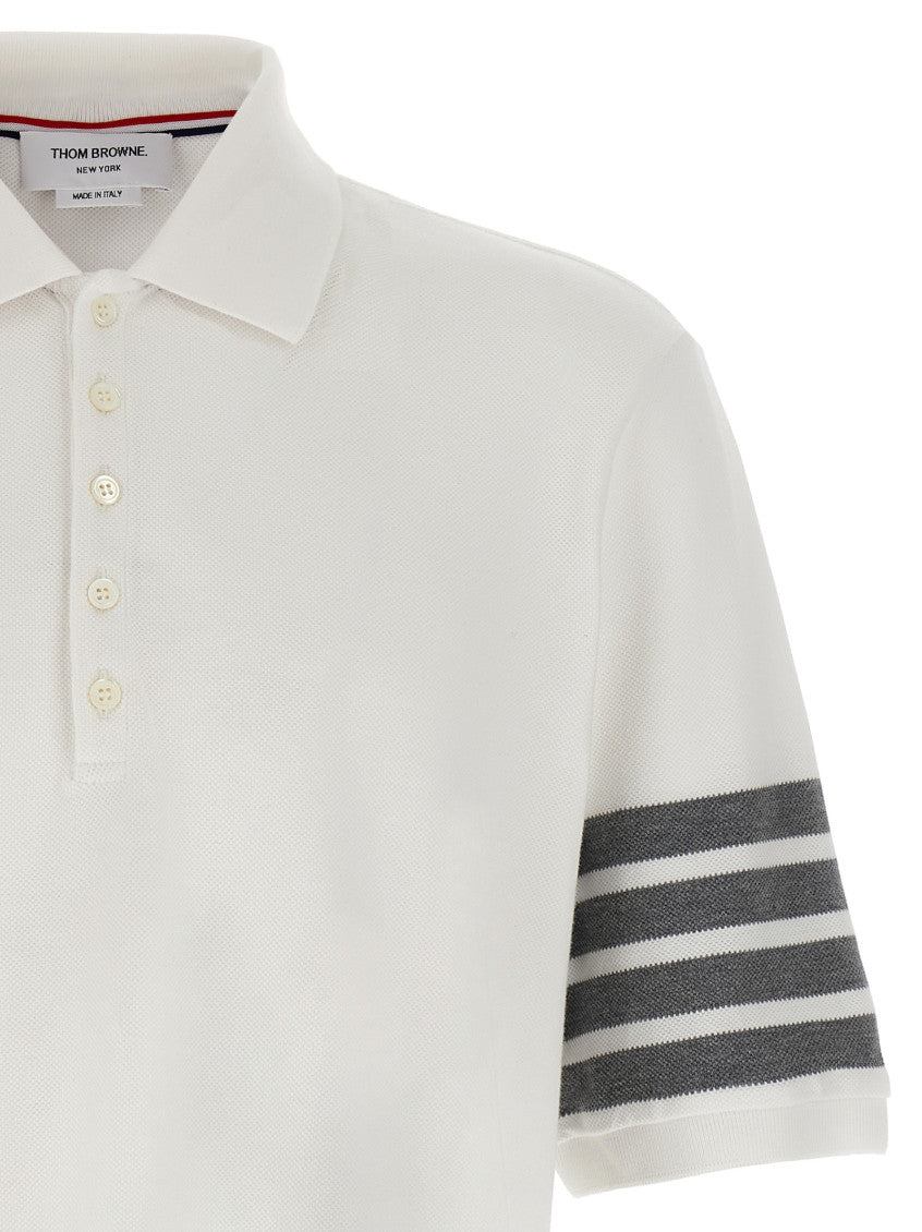 White 4Bar cotton polo shirt 3