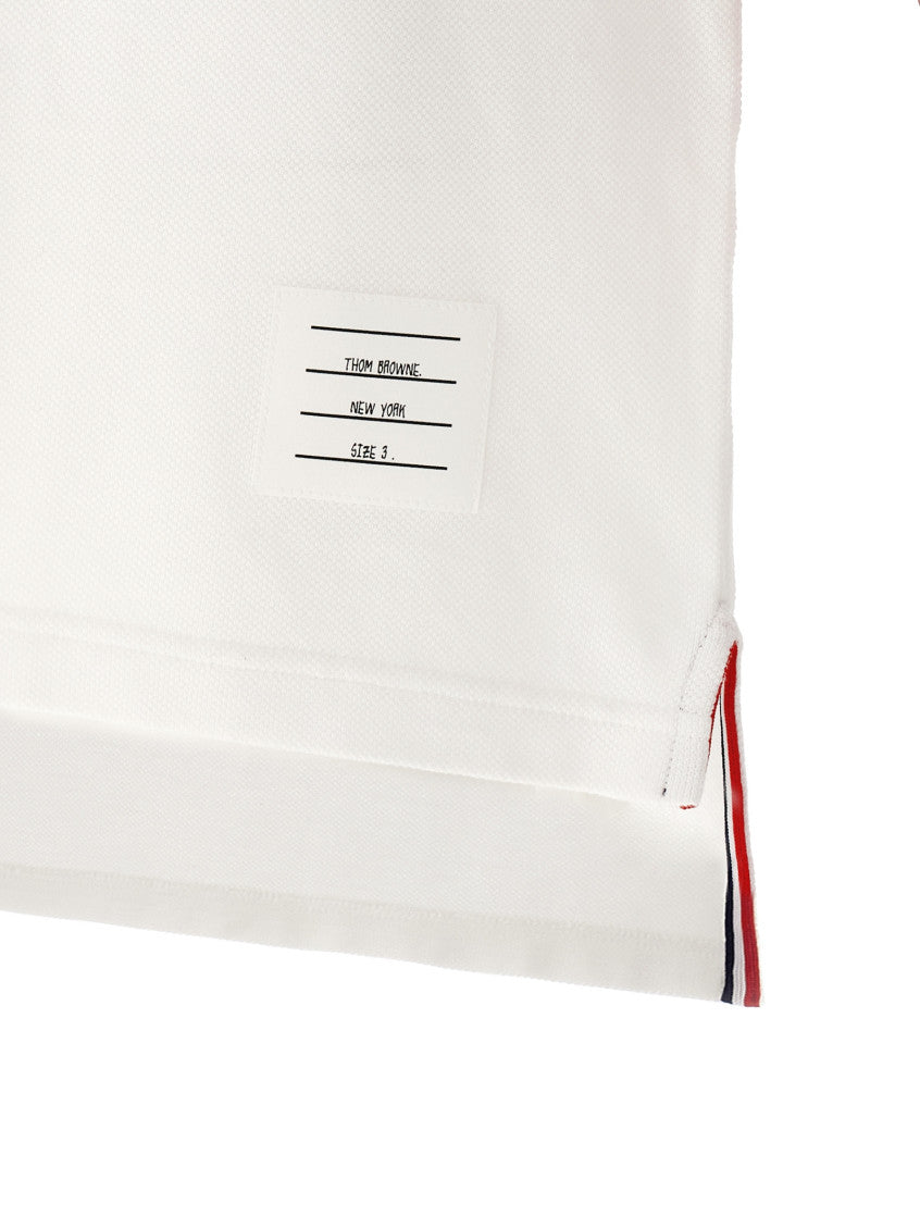 White 4Bar cotton polo shirt 4