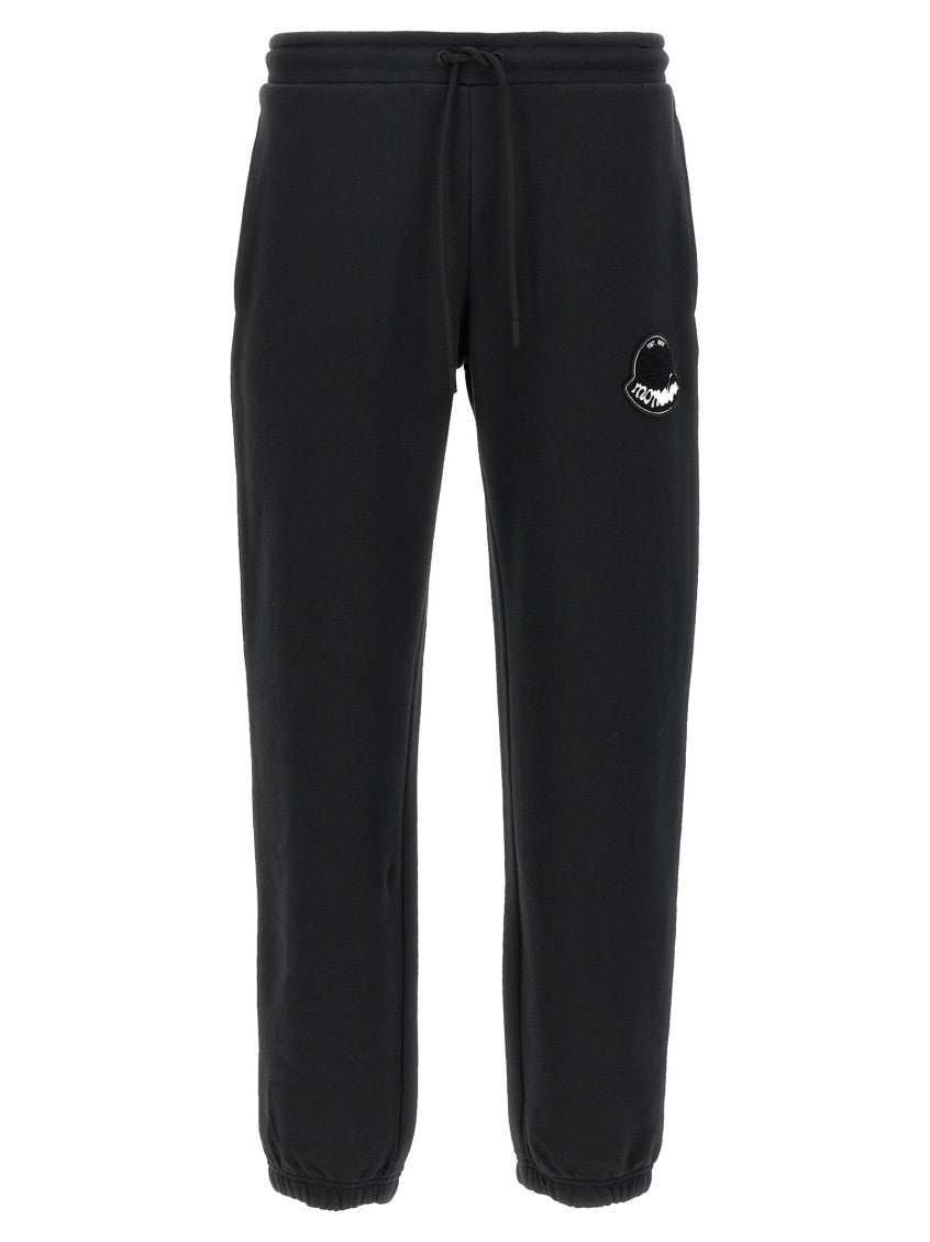 Black Logo patch joggers 1