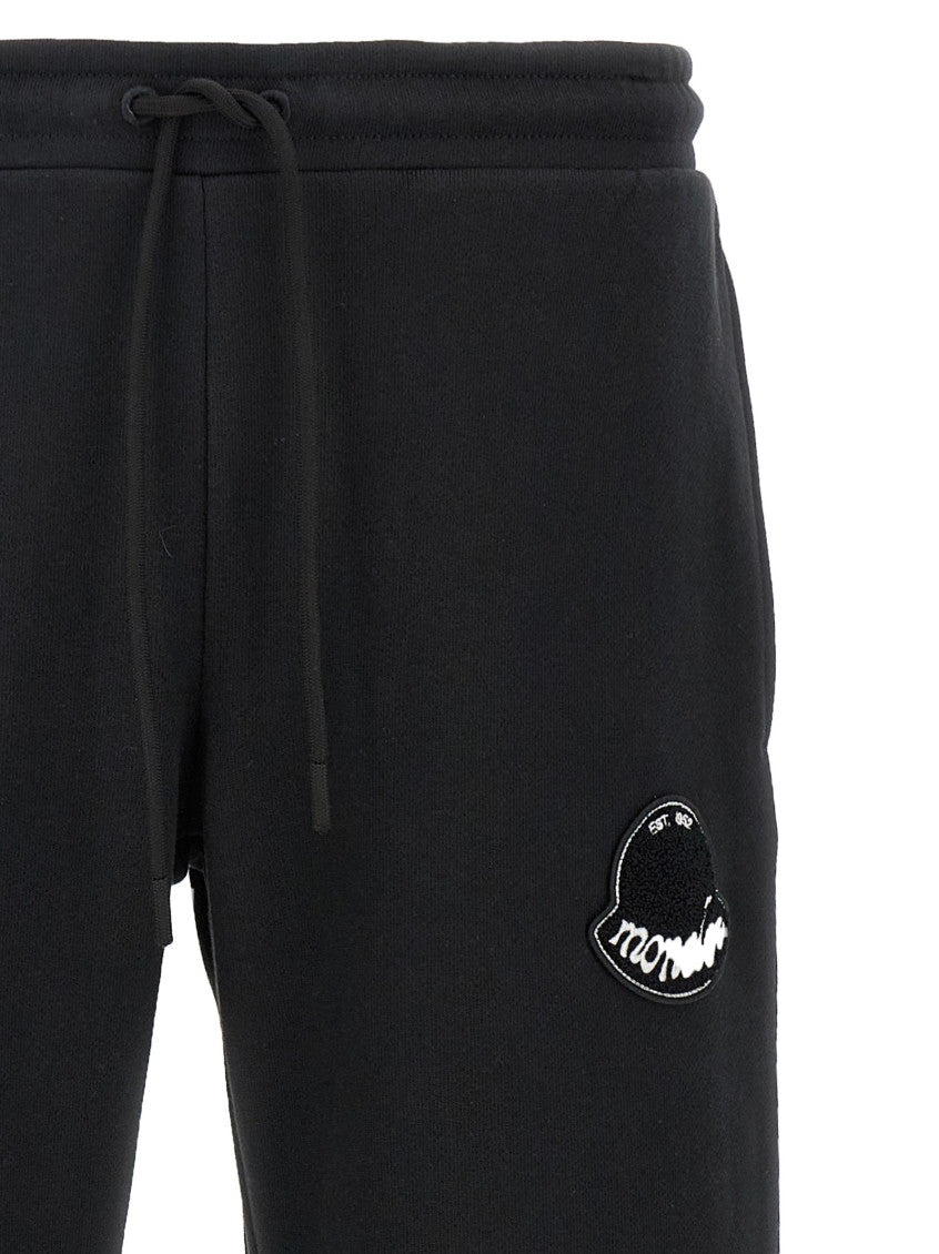 Black Logo patch joggers 3
