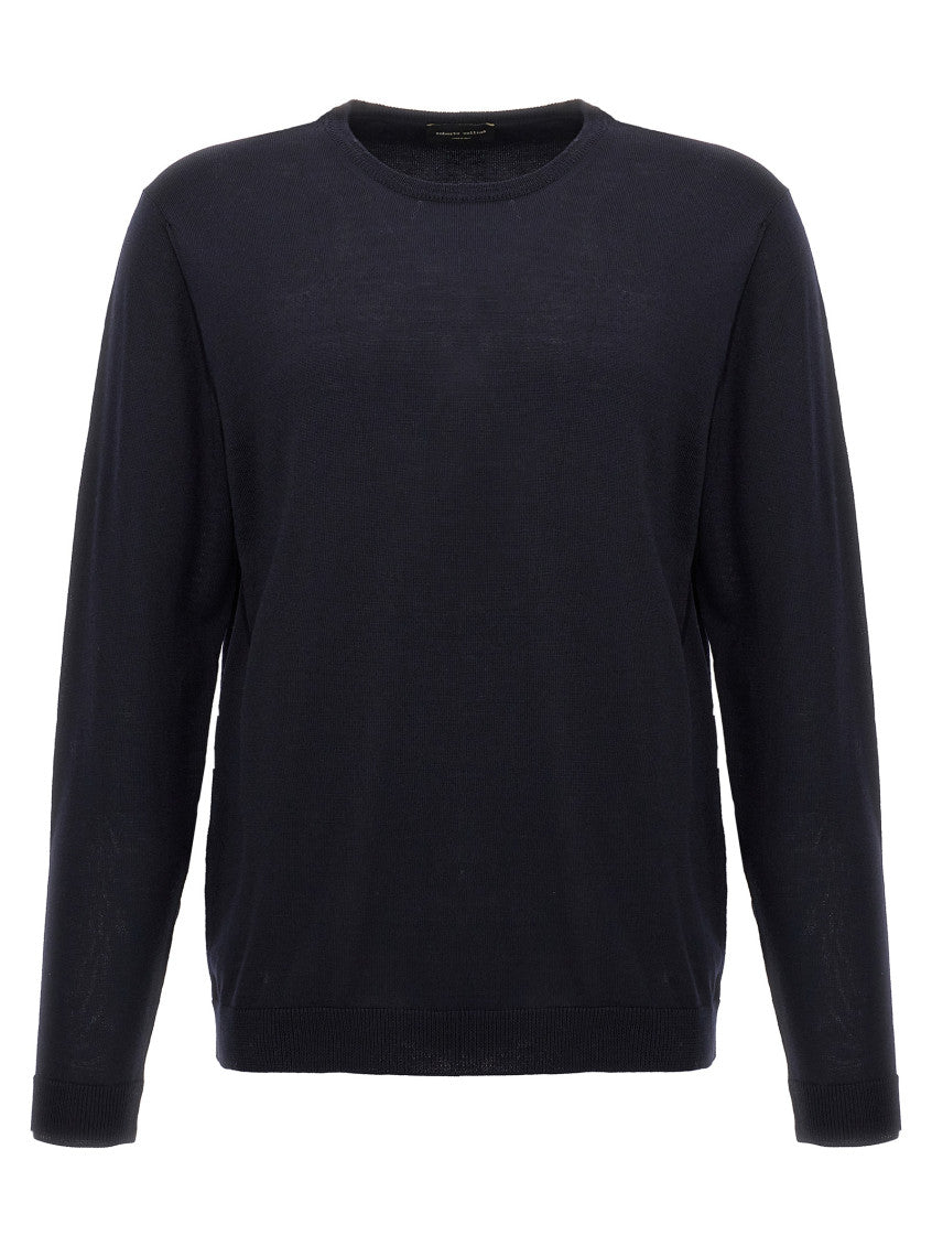 Navy Blue Crew Neck Sweater 1
