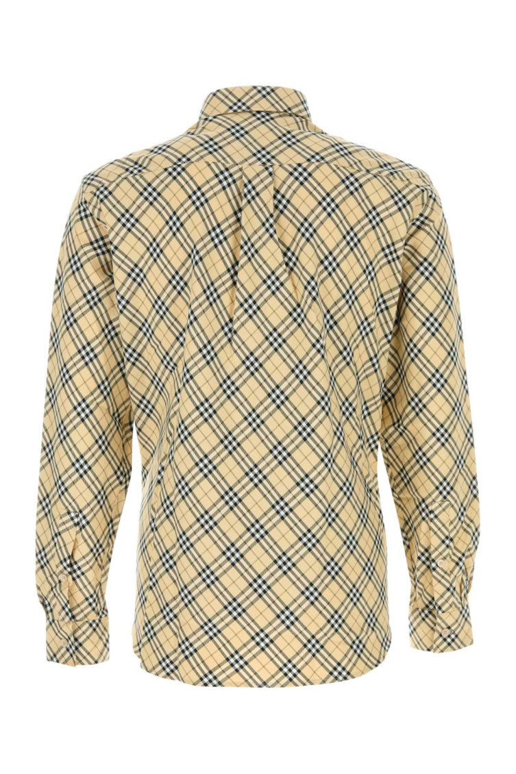 Beige Embroidered Cotton Shirt 2