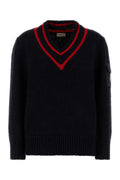 Navy Blue V-Neck Pullover 1