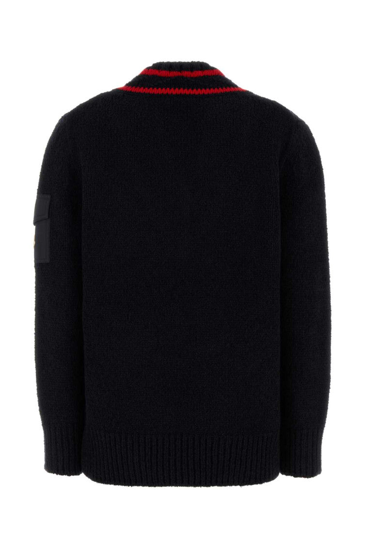 Navy Blue V-Neck Pullover 2