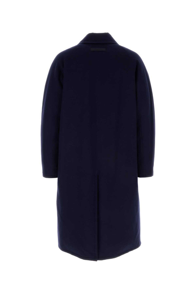 Navy blue wool coat  2