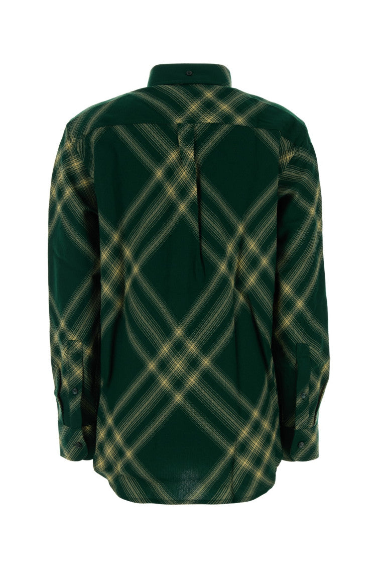 Green Checks Button Down Collar Shirt 2