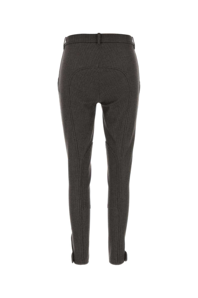 Grey Slim Flat Front Pants 2