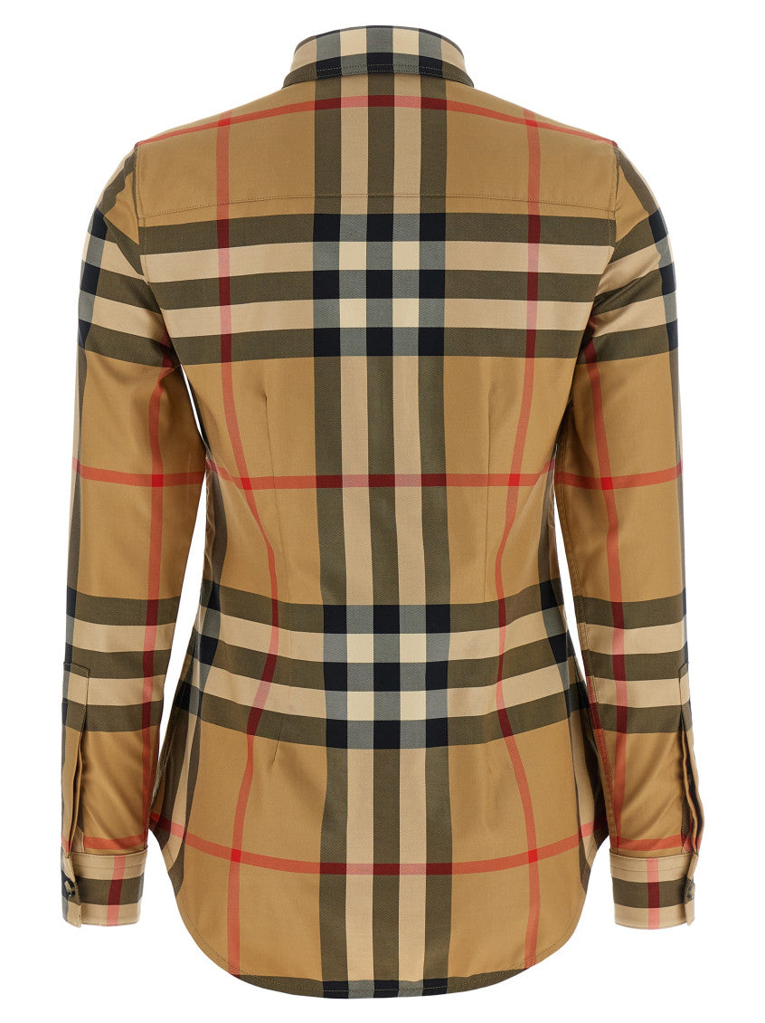 Beige Slim Checks Shirt 2