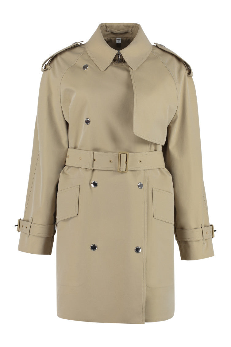 Beige Solid Shirt Collar Jacket 1