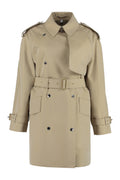 Beige Solid Shirt Collar Jacket 1