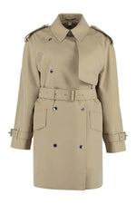 Beige Solid Shirt Collar Jacket 1