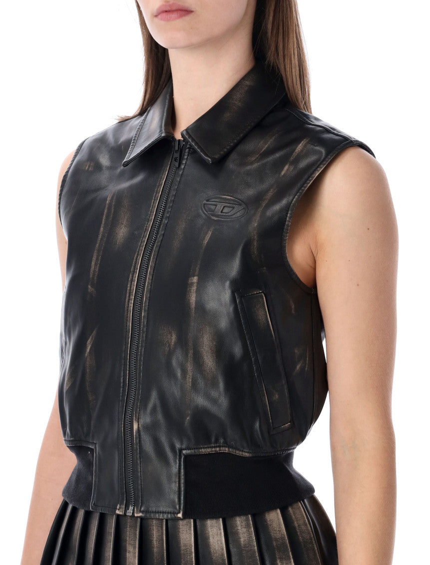 Black Solid Shirt Collar Jacket 3