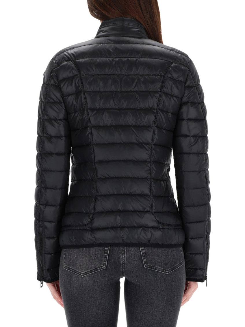 Black Quilted Mandarin Collar Jacket 2