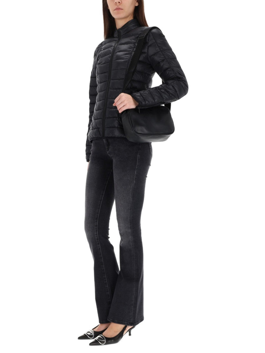 Black Quilted Mandarin Collar Jacket 3
