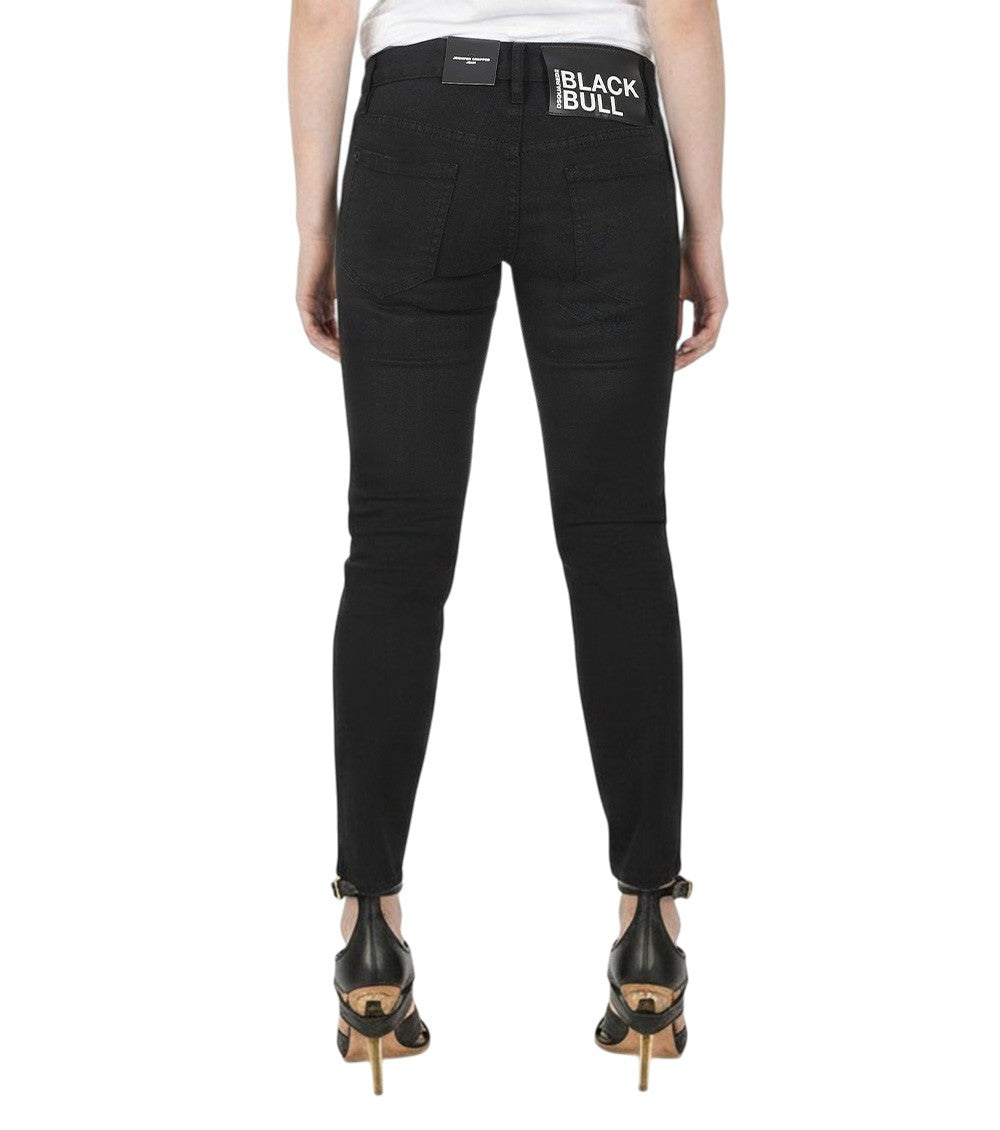 Black Skinny Mid Rise Jeans 2
