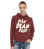 Maroon Graphic Hood Sweatshirt 1