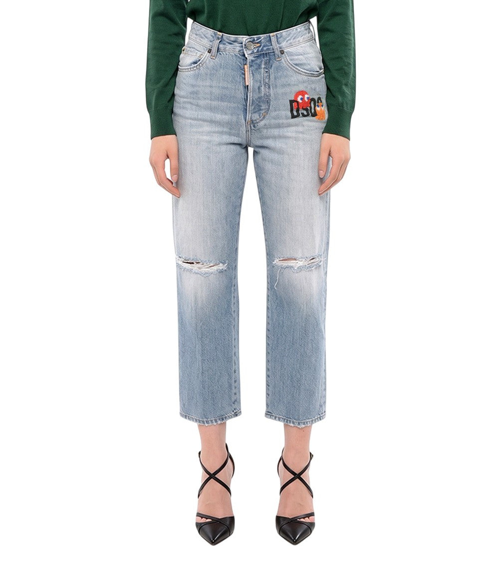 Blue Straight High Rise Jeans 1