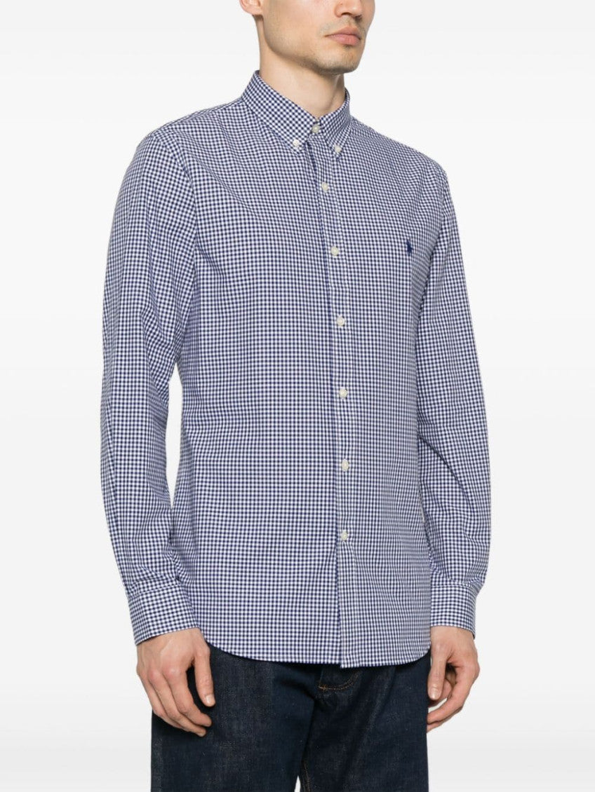 Royal Blue Embroidered Logo Shirt 5