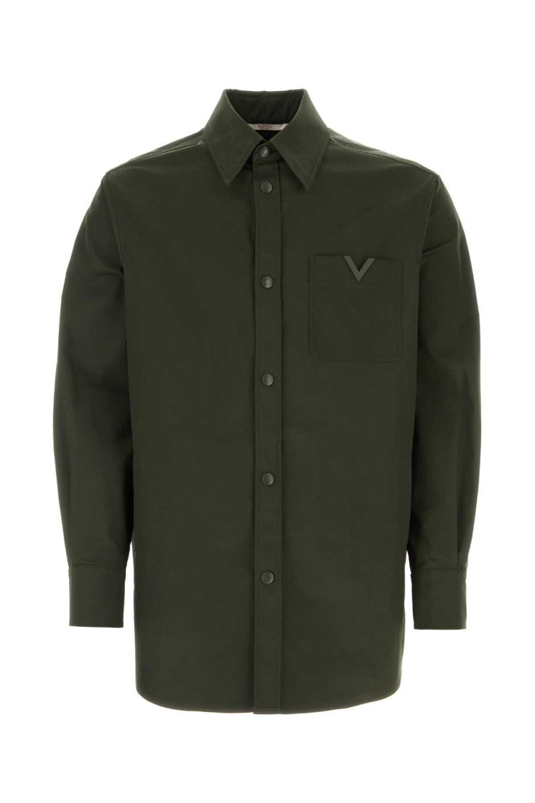 Olive Green Stretch Shirt 1