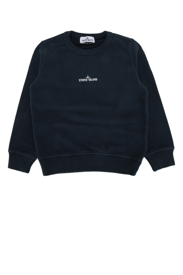 Kids Navy Blue Logo Sweatshirt 1