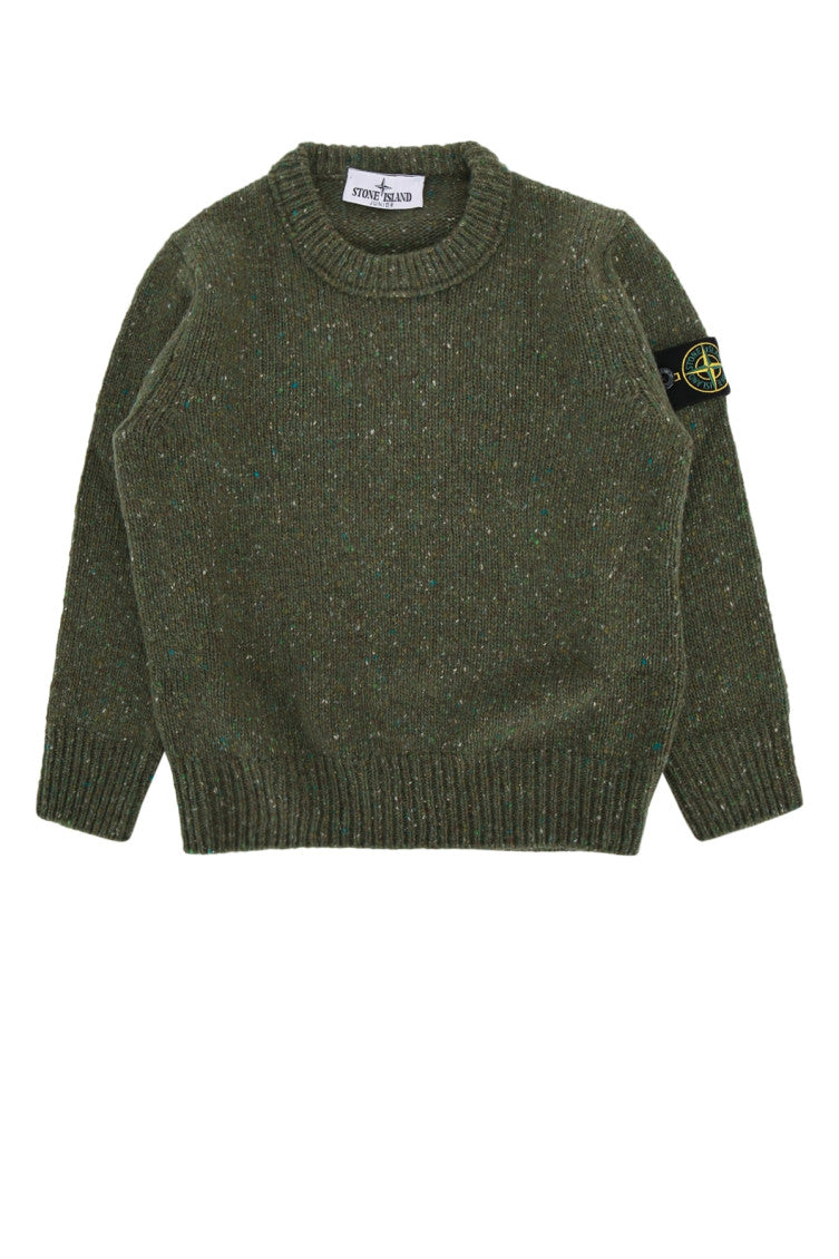 Kids Olive Knitted Sweatshirt 1