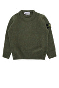 Kids Olive Knitted Sweatshirt 1