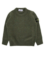 Kids Olive Knitted Sweatshirt 1
