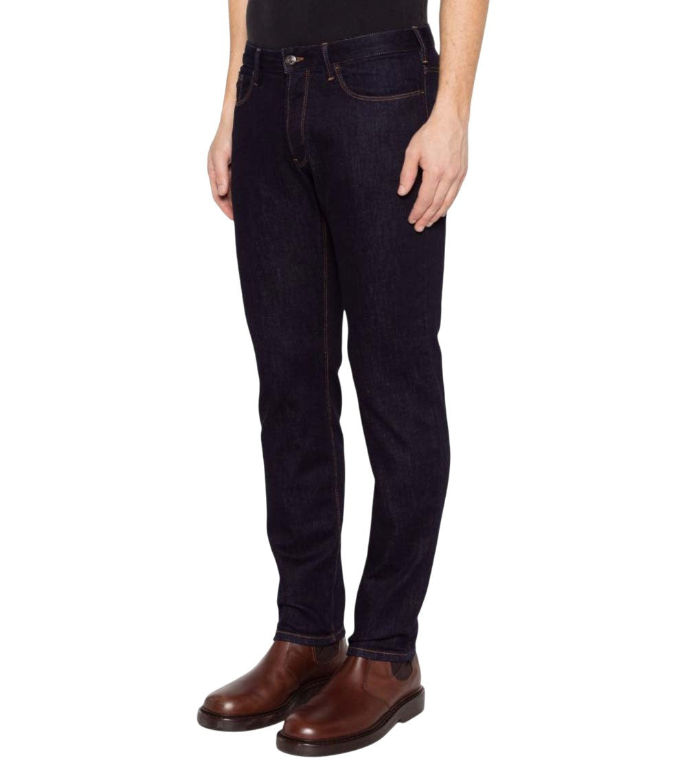 Blue Slim Mid Rise Jeans 3