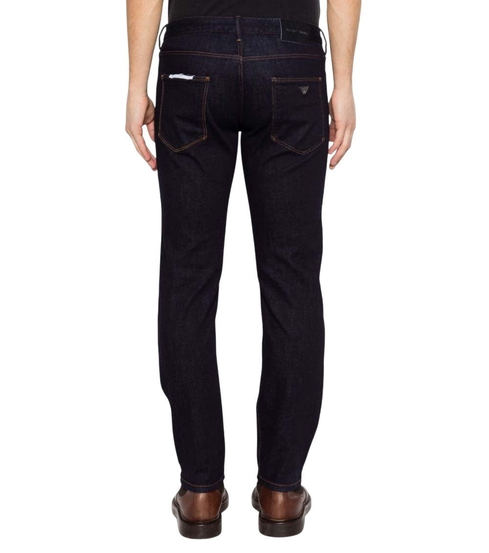 Blue Slim Mid Rise Jeans 4