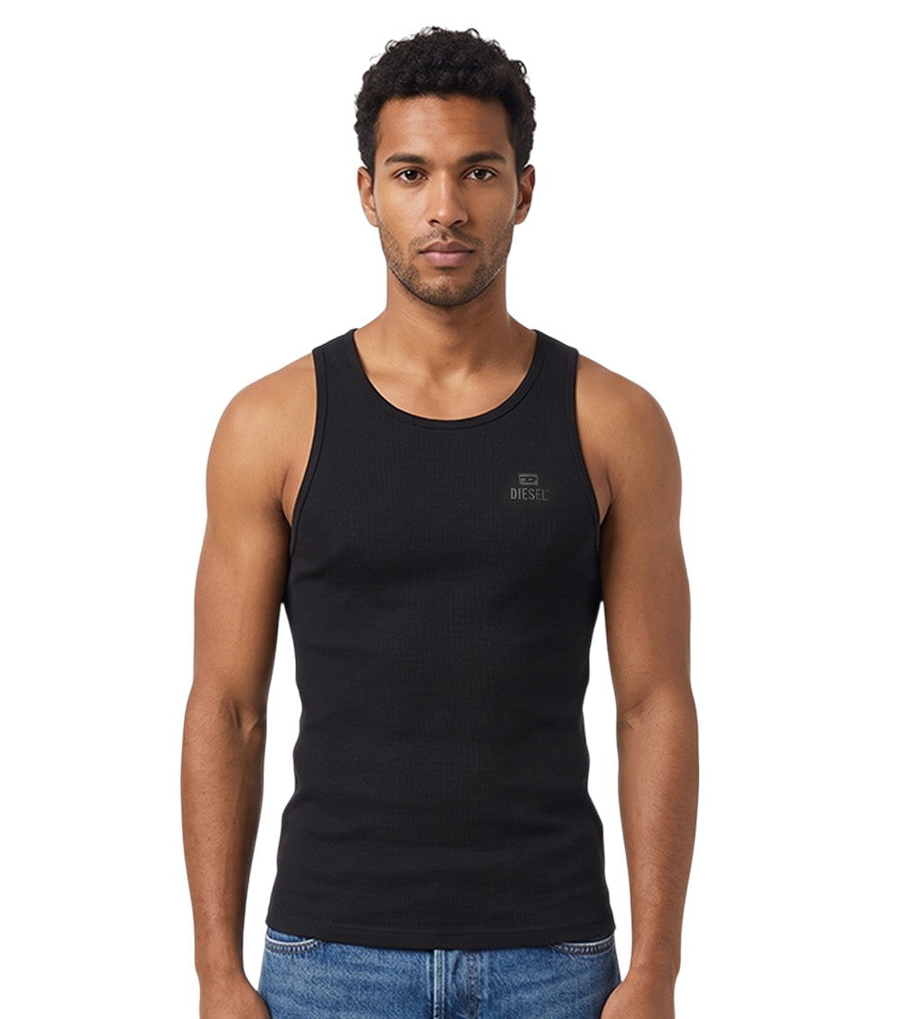 Black Textured Tank Top 1